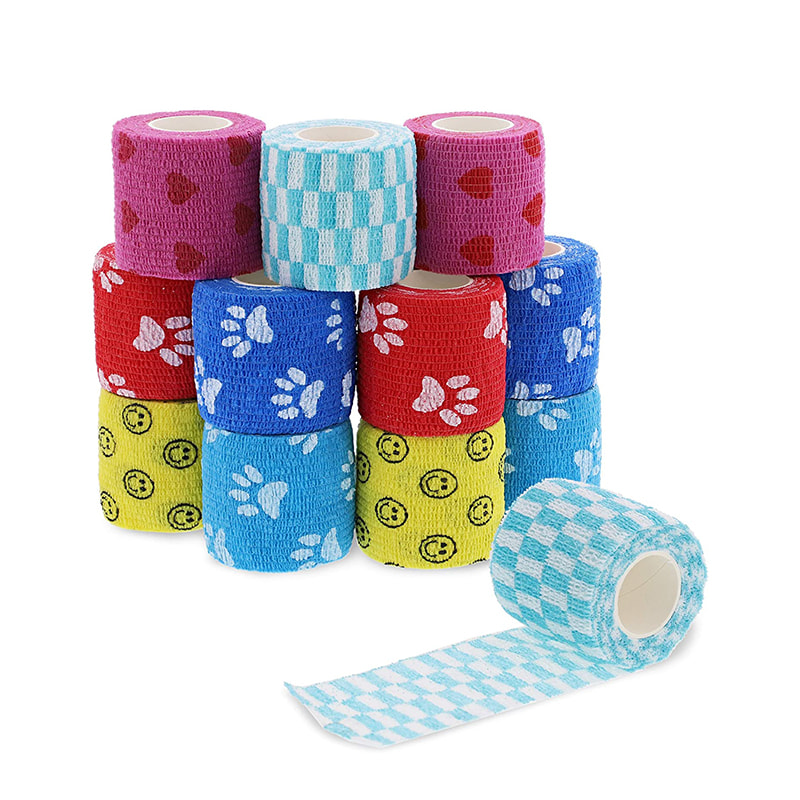 Samolepící soudržný obvaz pro domácí mazlíčky na zápěstí koleno kotník výrony, otoky