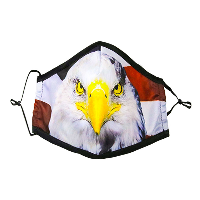 Nová nastavitelná 3vrstvá bavlněná maska proti znečištění s barevným tiskem 