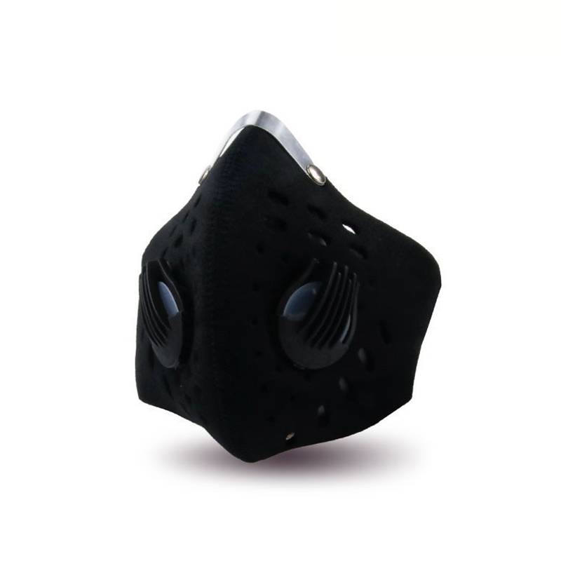 Módní omyvatelný, opakovaně použitelný černý respirátor pro jízdu na motocyklu