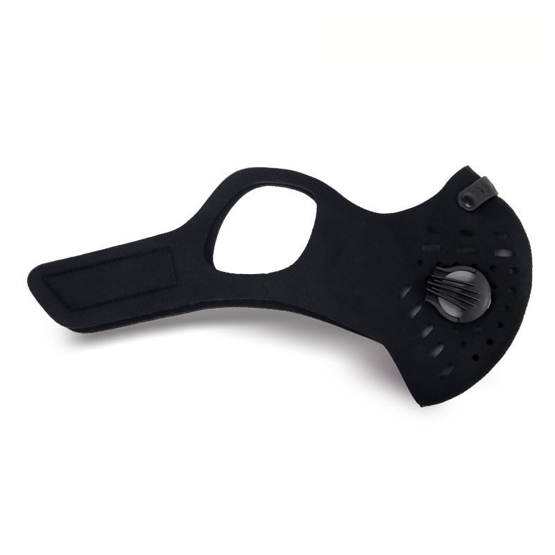 Prachotěsná obličejová cyklistická maska proti znečištění s filtrem a ventilem 