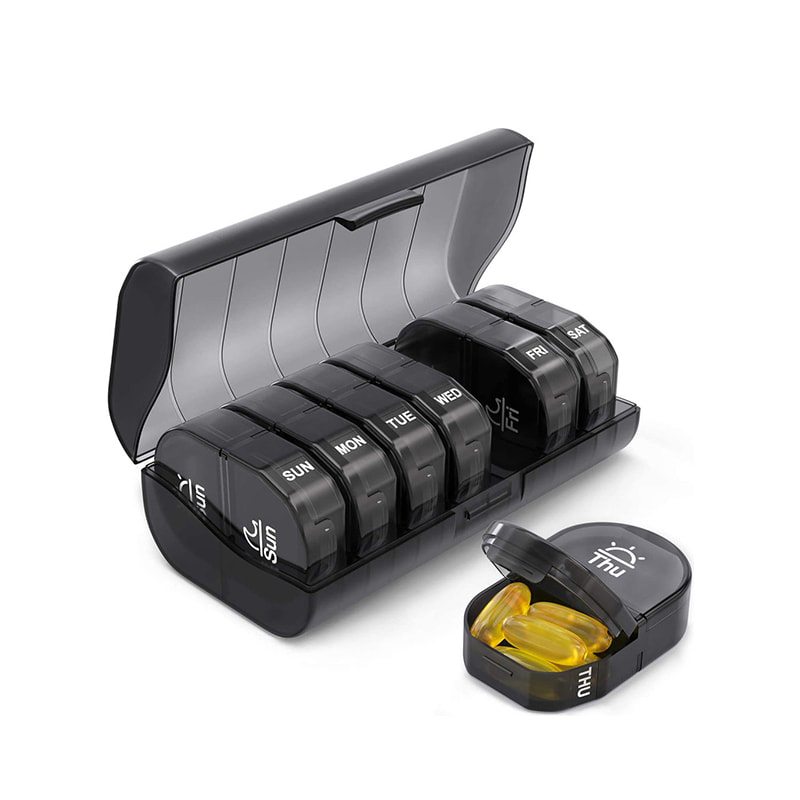 Mini týdenní denní vyjímatelný organizér na léky 