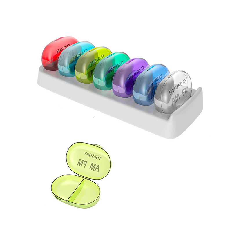 Přenosný týdenní zásobník na pilulky 7 dní 14 