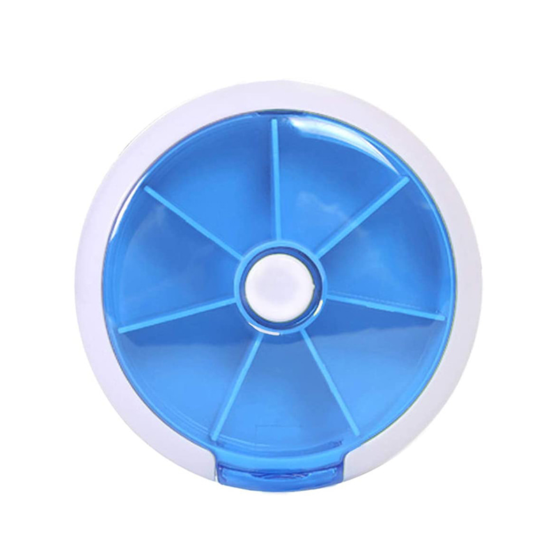 Týdenní plánovač pilulek s otočným tlačítkem se 7 přihrádkami 