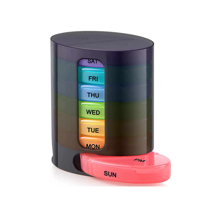 Stohovatelná plastová krabička na léky na 7 dní 