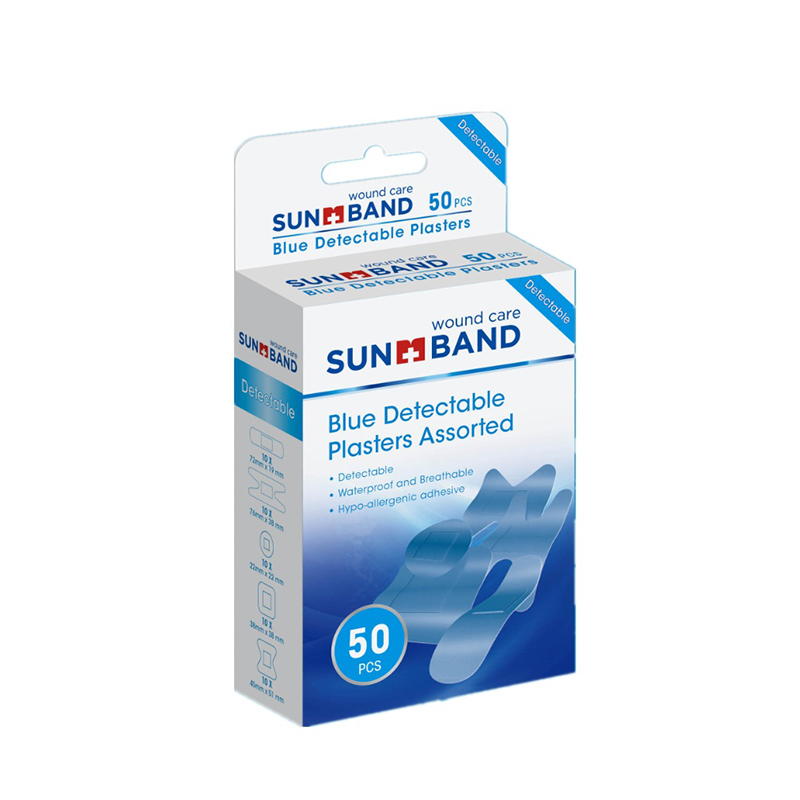 Nová modrá voděodolná detekovatelná přilnavá náplast 