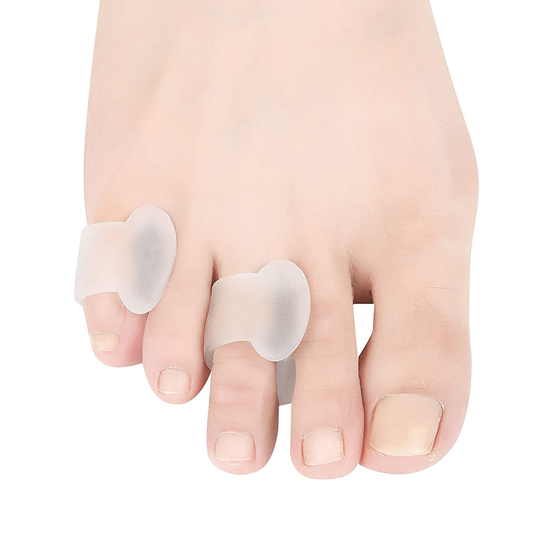 Průsvitný gel Pinky Toe Separator pro zkroucené překrývající se prsty 