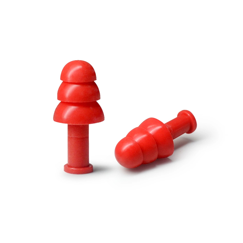 Vodotěsný silikonový špunt do uší se šňůrkou, opakovaně použitelné špunty do uší na spaní, plavání